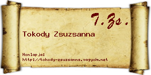 Tokody Zsuzsanna névjegykártya